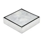 Tile Insert Square Floor Drainer | Steel Square Tile Insert | Shower Water Drain Channel/Waste Water Floor Drain | With Stainless Steel Trap 6×6 Inches