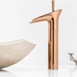 Extended Body Hot & Cold Basin Mixer Basin Tap (Rose Gold)