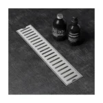 Shower Drain Channel PREMIUM QUALITY 304 GRADE | 12× 4 Inches Floor Drain with Cockroach Trap, Side Hole, and Collar Silver WITH 10 YEARS WARRANTY