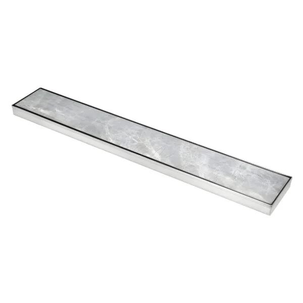 Tile Insert Shower Drain Channel 304 grade | 16 x 4 Inches Waste Water Floor Drain | 304 Stainless Steel Invisible |Cockroach Trap and Side Hole - 24"